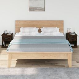 Berkfield Home Bedside Cabinets 2 pcs Smoked Oak 39x39x47.5 cm Engineered Wood in Brown - thumbnail 3