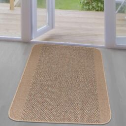 THE RUGS Washable Designer Rugs & Mats Bordered Design in Beige - 110B - Size: 67 cm x 200 cm - thumbnail 4