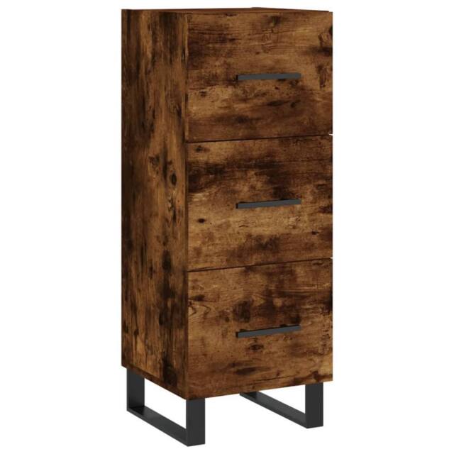 Berkfield Home Sideboard Smoked Oak 34.5x34x90 cm Engineered Wood in Brown - image 1