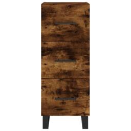Berkfield Home Sideboard Smoked Oak 34.5x34x90 cm Engineered Wood in Brown - thumbnail 6