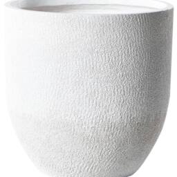 Wyld and Coco White Fibre Clay Round Plant Pot 46 x 46 x 46 cm Weather-Resistant - thumbnail 2