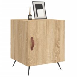 Berkfield Home Bedside Cabinets 2 pcs Sonoma Oak 40x40x50 cm Engineered Wood in Brown - Size: 40 x 40 x 50 cm - thumbnail 4
