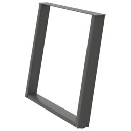 Berkfield Home vidXL Dining Table Legs U-Shaped 2 pcs Anthracite 90x(72-73) cm Steel in Black - thumbnail 4
