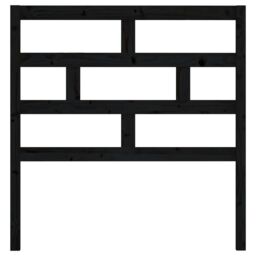 Berkfield Home Bed Headboard Black 106x4x100 cm Solid Wood Pine - Size: 106 x 4 x 100 cm - thumbnail 4