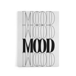 "Artery8 Mood Black & White Bold Graphic Design Canvas Wall Art Print - Size: W12"" x H16""" - thumbnail 1