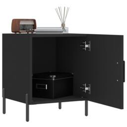 Berkfield Home Bedside Cabinets 2 pcs Black 40x40x50 cm Engineered Wood - Size: 40 x 40 x 50 cm - thumbnail 3