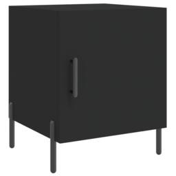 Berkfield Home Bedside Cabinets 2 pcs Black 40x40x50 cm Engineered Wood - Size: 40 x 40 x 50 cm - thumbnail 5