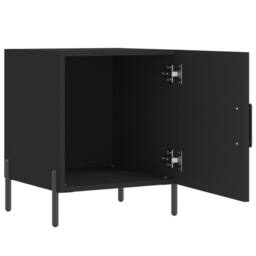 Berkfield Home Bedside Cabinets 2 pcs Black 40x40x50 cm Engineered Wood - Size: 40 x 40 x 50 cm - thumbnail 8