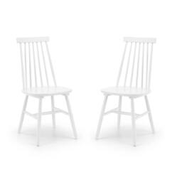 Cheshire Bellmont Elegant Spindle Back Dining Chairs - White - Set of 2 - thumbnail 1