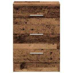 Berkfield Home Bedside Cabinets 2 pcs Old Wood 38x35x55 cm Engineered Wood - Size: 38 x 35 x 55 cm - thumbnail 7
