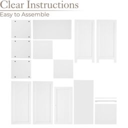 Christow Bathroom Shelf Cabinet White Freestanding Tallboy Storage Shelving Unit - thumbnail 5
