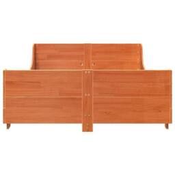 Berkfield Home Bed Frame without Mattress Wax Brown 120x200 cm Solid Wood Pine - Size: Small Double - thumbnail 4