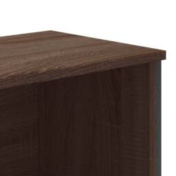 Berkfield Home Book Cabinet Brown Oak 80x31x169 cm Engineered wood - Size: 80 x 31 x 169 cm - thumbnail 7