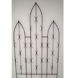 Poppyforge Triple Centre Point Gothic Screen - Garden Screen, Plant Support in Black