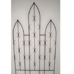 Poppyforge Triple Centre Point Gothic Screen - Garden Screen, Plant Support in Black - thumbnail 2