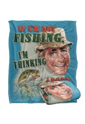 JQ Licensing Jw-Jp Thinking About Fishing Silky Touch Super Soft Throw Blanket 152 X 127 cm in White - thumbnail 2