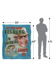 JQ Licensing Jw-Jp Thinking About Fishing Silky Touch Super Soft Throw Blanket 152 X 127 cm in White - thumbnail 5