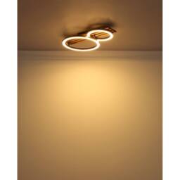 Netlighting Tisha Integrated LED Semi Flush Ceiling Light Matt Black 2x LED 3000K - thumbnail 5
