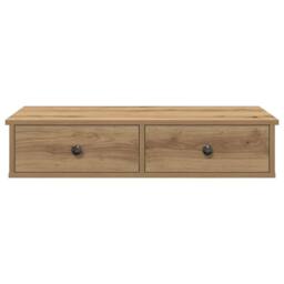 Berkfield Home Wall Shelf with Drawers Artisian Oak 80x31x17 cm Engineered Wood in Brown - Size: 80 x 31 x 17 cm - thumbnail 4