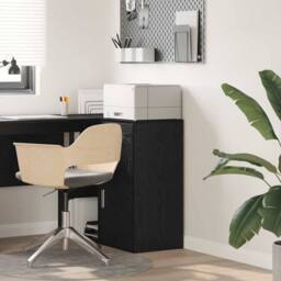 Berkfield Home Modern Black Oak Storage Cabinet Black Oak MDF with Black Oak Veneer - thumbnail 2
