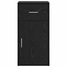 Berkfield Home Modern Black Oak Storage Cabinet Black Oak MDF with Black Oak Veneer - thumbnail 6