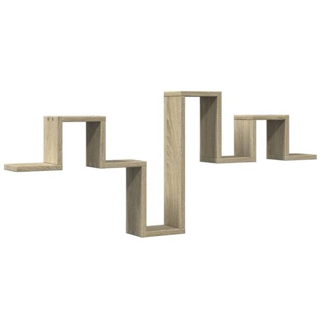 Berkfield Home Wall Shelf Sonoma Oak 104.5x10x43 cm Engineered Wood in Light Brown - image 1
