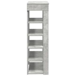 Berkfield Home Shoe Rack Concrete Grey 60x30x98 cm Engineered Wood - Size: 60 x 30 x 98 cm - thumbnail 5