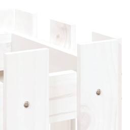 Berkfield Home Garden Planter with Fence Design White 60x30x30 cm Solid Wood Pine - Size: 60 x 30 x 30 cm - thumbnail 7