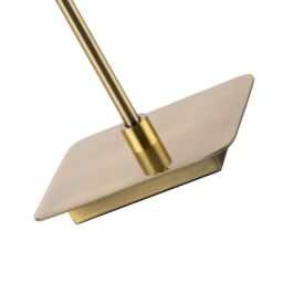 Happy Homewares Contemporary Bedside Table Lamp with White Cotton Fabric Shade in Metallic Gold - thumbnail 3