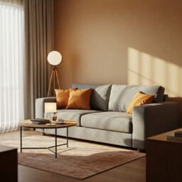 Happy Homewares Contemporary Bedside Table Lamp with White Cotton Fabric Shade in Metallic Gold - thumbnail 7