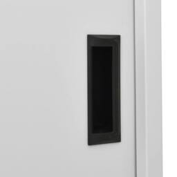 Berkfield Home Office Cabinet with Sliding Door Light Grey 90x40x180 cm Steel - Size: 90 x 40 x 180 cm - thumbnail 7