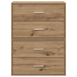 Berkfield Home Cabinets with 2 Drawers 2 pcs Artisan Oak 60x31x40 cm Engineered Wood in Brown - Size: 60 x 31 x 40 cm - thumbnail 4