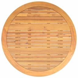 Berkfield Home Garden Table with Acacia Wood Top Beige √ò110x71 cm Poly Rattan - Size: 110x71 cm - thumbnail 8