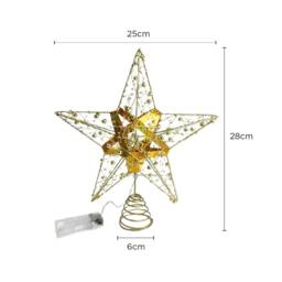 Voltico Gold Light-Up Star Christmas Tree Topper - thumbnail 4
