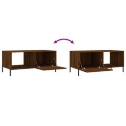 Berkfield Home Decorative Coffee Table Brown Oak 90x50x40 cm Engineered Wood - Size: 90 x 50 x 40 cm - thumbnail 9