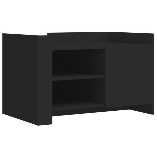 Berkfield Home Coffee Table Black 80x50x50 cm Engineered Wood - Size: 80 x 50 x 50 cm - image 1