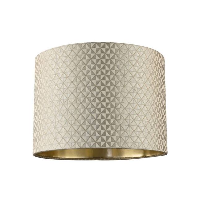 Happy Homewares Light Shimmer Taupe Drum Lamp Shade with Inner Champagne Gold Lining - Size: 10 inches - image 1