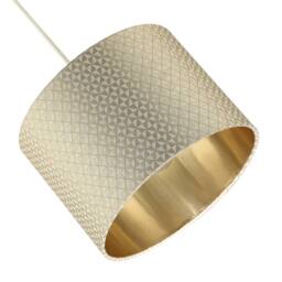 Happy Homewares Light Shimmer Taupe Drum Lamp Shade with Inner Champagne Gold Lining - Size: 10 inches - thumbnail 3