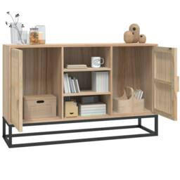 Berkfield Home Sideboard 105x30x65 cm Engineered Wood in Brown - Size: 105 x 30 x 65 cm - thumbnail 4
