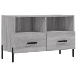 Berkfield Home TV Cabinet Grey Sonoma 80x36x50 cm Engineered Wood - Size: 80 x 36 x 50 cm - thumbnail 1