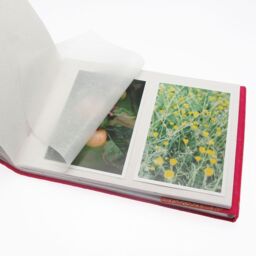 Paper High Medium Sari Fabric Photo Album in Red - thumbnail 4