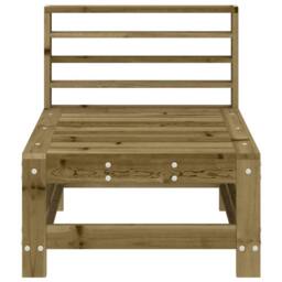 Berkfield Home Garden Middle Sofa Impregnated Wood Pine in Brown - thumbnail 3