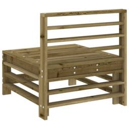 Berkfield Home Garden Middle Sofa Impregnated Wood Pine in Brown - thumbnail 5
