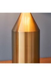 Netlighting Nova Table Lamp Antique Brass Plate & Gloss White 1 Light IP20 E27 in Gold - thumbnail 6