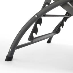 VonHaus Set of 2 Outdoor Reclinable Textoline Folding Sunloungers in Black - thumbnail 5