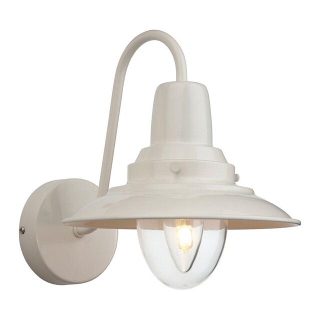 Netlighting Fisherman 1 Light Indoor Dome Wall Light Cream Clear Glass E14 in Beige