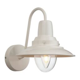 Netlighting Fisherman 1 Light Indoor Dome Wall Light Cream Clear Glass E14 in Beige
