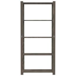 Berkfield Home Beautiful 5-Tier Storage Rack Grey 80x38x170 cm Solid Wood Pine - Size: 80 x 38 x 170 cm
