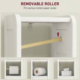 HOMCOM Bathroom Furniture Set Tall & Under Sink Cabinet Storage Unit White - thumbnail 6
