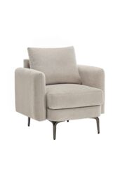 More4Homes Sofia 1 Seater Fabric Sofa in Beige - thumbnail 2